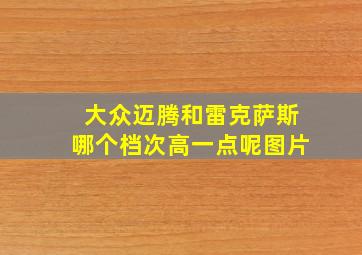 大众迈腾和雷克萨斯哪个档次高一点呢图片