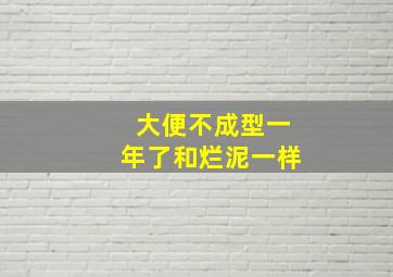 大便不成型一年了和烂泥一样