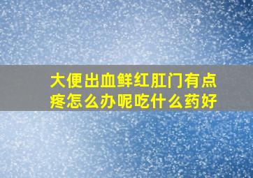 大便出血鲜红肛门有点疼怎么办呢吃什么药好