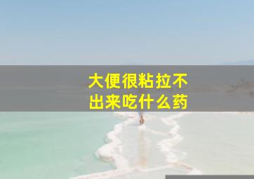 大便很粘拉不出来吃什么药