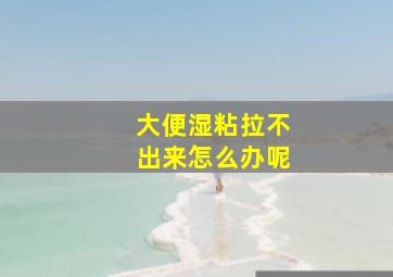 大便湿粘拉不出来怎么办呢