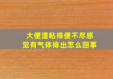 大便湿粘排便不尽感觉有气体排出怎么回事