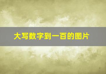 大写数字到一百的图片