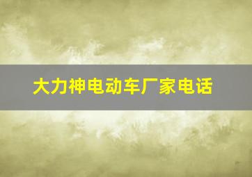 大力神电动车厂家电话