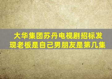 大华集团苏丹电视剧招标发现老板是自己男朋友是第几集