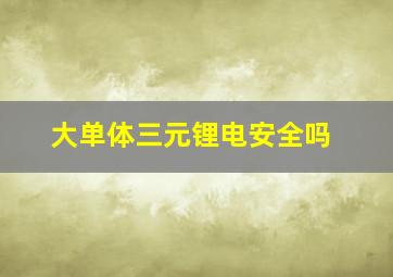 大单体三元锂电安全吗