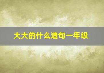 大大的什么造句一年级