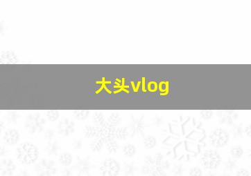 大头vlog