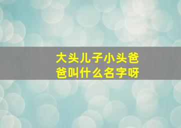 大头儿子小头爸爸叫什么名字呀