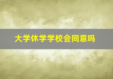 大学休学学校会同意吗