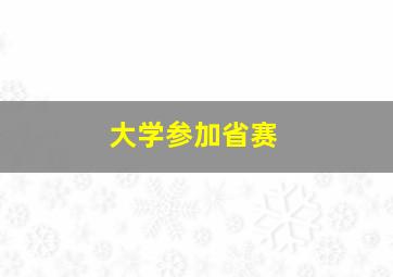 大学参加省赛