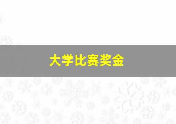 大学比赛奖金