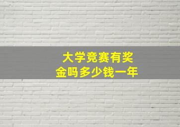 大学竞赛有奖金吗多少钱一年