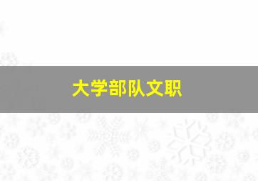 大学部队文职