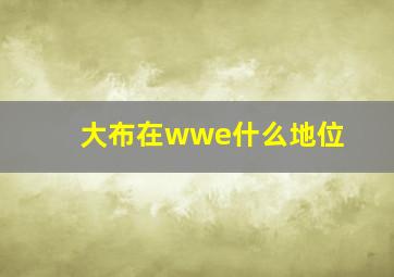 大布在wwe什么地位