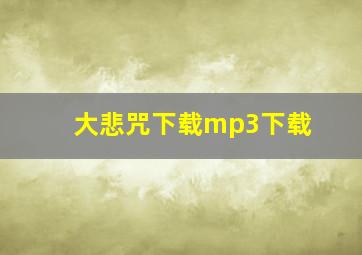 大悲咒下载mp3下载