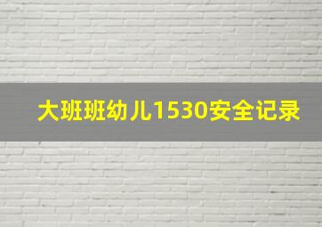 大班班幼儿1530安全记录