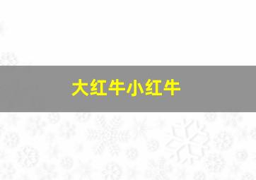 大红牛小红牛