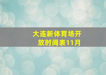 大连新体育场开放时间表11月