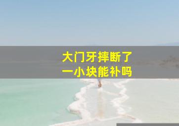 大门牙摔断了一小块能补吗