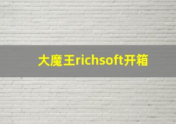 大魔王richsoft开箱