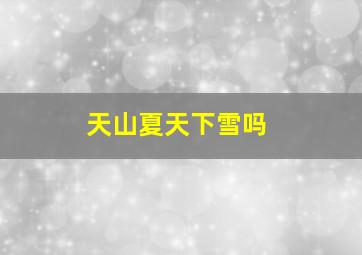 天山夏天下雪吗