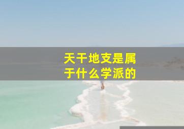 天干地支是属于什么学派的