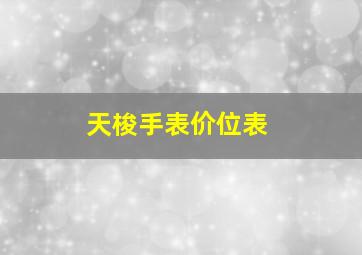 天梭手表价位表