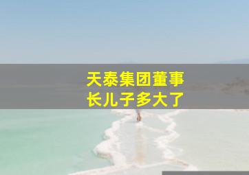 天泰集团董事长儿子多大了