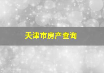 天津市房产查询