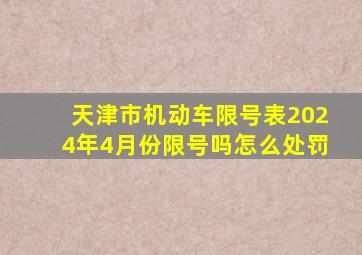 天津市机动车限号表2024年4月份限号吗怎么处罚