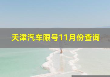 天津汽车限号11月份查询