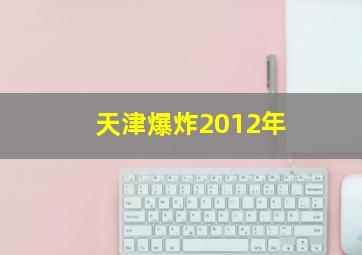 天津爆炸2012年