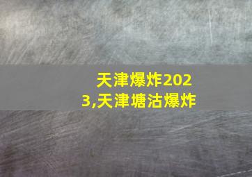 天津爆炸2023,天津塘沽爆炸