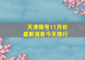 天津限号11月份最新消息今天限行