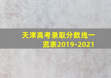 天津高考录取分数线一览表2019-2021