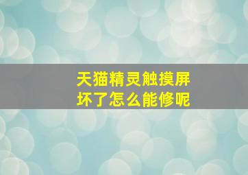 天猫精灵触摸屏坏了怎么能修呢