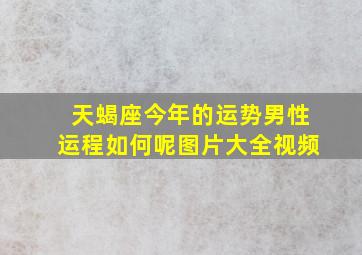 天蝎座今年的运势男性运程如何呢图片大全视频