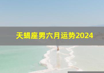 天蝎座男六月运势2024