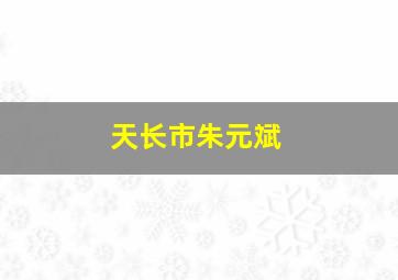 天长市朱元斌