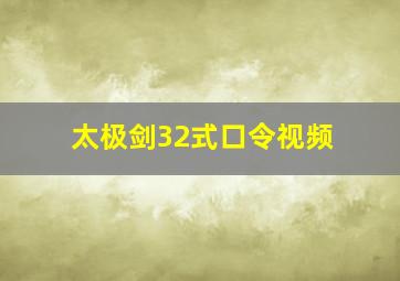 太极剑32式口令视频