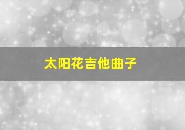 太阳花吉他曲子