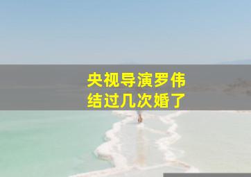 央视导演罗伟结过几次婚了