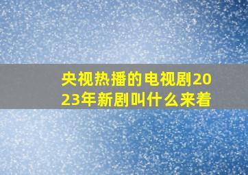 央视热播的电视剧2023年新剧叫什么来着