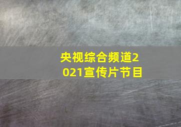 央视综合频道2021宣传片节目