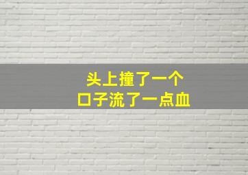 头上撞了一个口子流了一点血