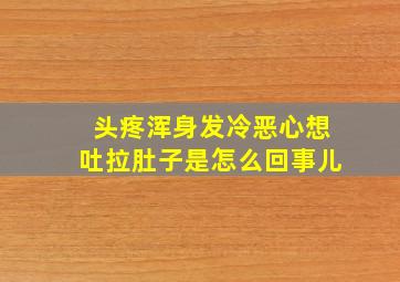 头疼浑身发冷恶心想吐拉肚子是怎么回事儿