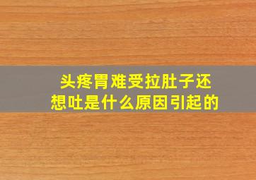 头疼胃难受拉肚子还想吐是什么原因引起的