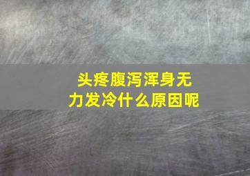 头疼腹泻浑身无力发冷什么原因呢