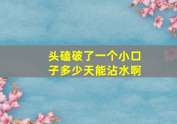 头磕破了一个小口子多少天能沾水啊